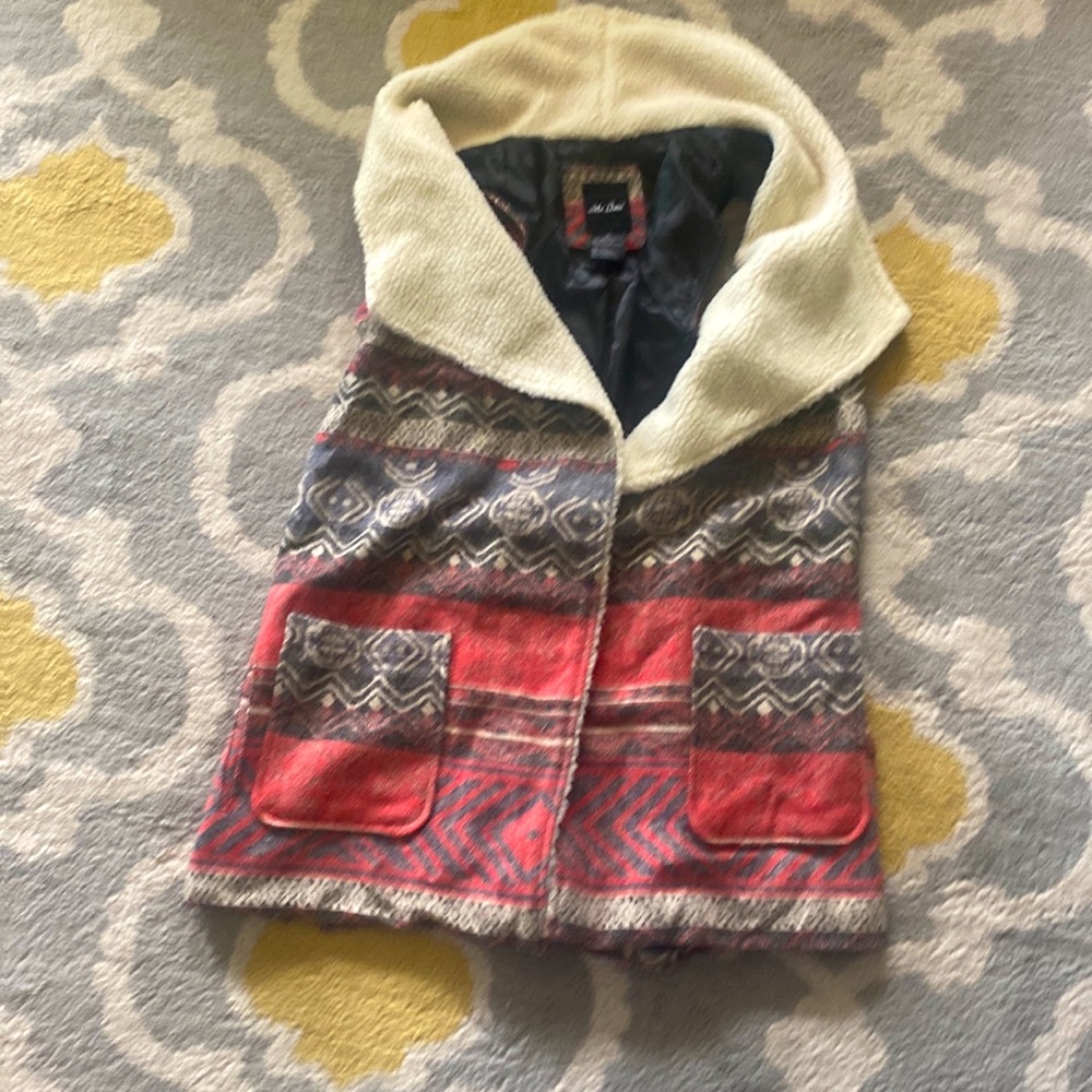 Me Jane XL wool faux fur vest
